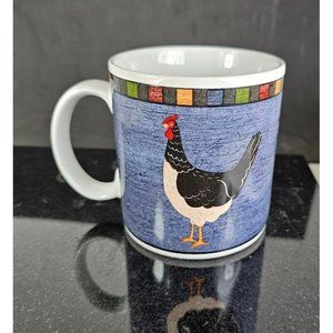12 OZ Mug Rooster Green, Red, Blue, Yellow Brandon House Warren Kimble Country